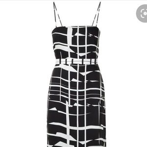 Tufi Duek abstract print belted long gown